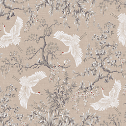Фото - Флизелиновые обои Milassa Сканди Дзен Тысяча журавлей JA1 002/2