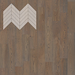 Фото - Паркет Елка Французская Lab Arte Chevron Дуб Натур Грис лак 400х90х14 мм