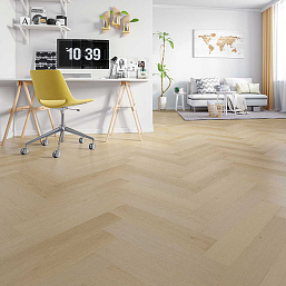 Фото - Кварцевый ламинат Fargo Паркет Английская ёлка Дуб Спелый Миндаль