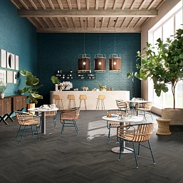 Фото - LVT плитка Invictus Maximus Herringbone Highland oak Ebony