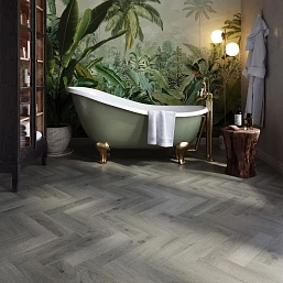 Фото - LVT плитка Invictus Maximus Herringbone Highland oak Frosted