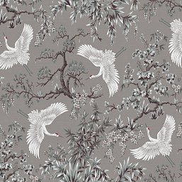 Фото - Флизелиновые обои Milassa Сканди Дзен Тысяча журавлей JA1 008