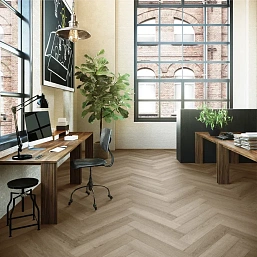 Фото - LVT плитка Invictus Maximus Herringbone Highland oak Canyon
