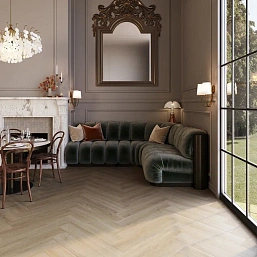 Фото - LVT плитка Invictus Maximus Herringbone Divine oak Champagne