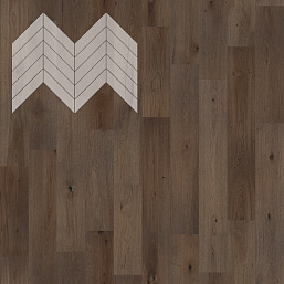 Фото - Паркет Елка Французская Lab Arte Chevron Дуб Селект Кайт лак 600х110х14 мм