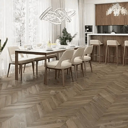 Фото - Кварцвиниловая плитка Alpine Floor Chevron Alpine LVT Дуб Насыщенный