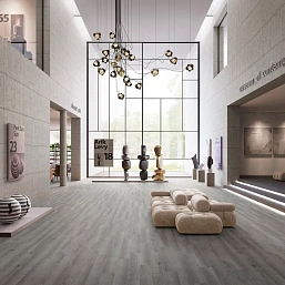 Фото - LVT плитка Invictus замковая Maximus Plank Highland Oak Frosted