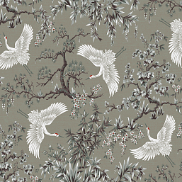 Фото - Флизелиновые обои Milassa Сканди Дзен Тысяча журавлей JA1 005