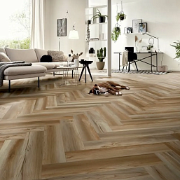 Фото - Ламинат Kronotex Herringbone Дуб Виллоса Натуральная