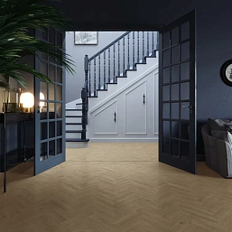 Фото - LVT плитка Invictus замковая Maximus Herringbone Highland Oak Classic