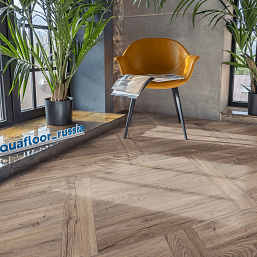 Фото - Кварцевый ламинат AquaFloor Космос паркет легкий AF4503PQL