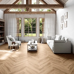 Фото - LVT плитка Invictus замковая Maximus Herringbone Divine Oak Cookie