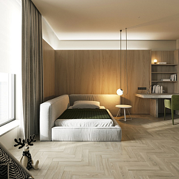 Фото - Кварцевый ламинат Fargo Штучный паркет Вяз Оксфорд